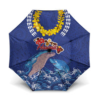Hawaiian Sea Animals Umbrella Whales Shark and Turtle Guardians with Tribal Pattern