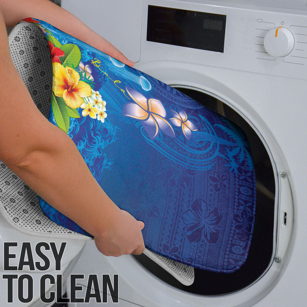 Fiji Jellyfish Bathroom Set Tapa Patterns and Hibiscus Sea Vibe