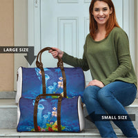 Fiji Jellyfish Travel Bag Tapa Patterns and Hibiscus Sea Vibe