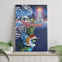 New Zealand Merry Christmas Canvas Wall Art Maori Tribal Pattern with Xmas Tui Bird LT03 - Polynesian Pride