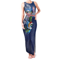 New Zealand Merry Christmas Family Matching Tank Maxi Dress and Hawaiian Shirt Maori Tribal Pattern with Xmas Tui Bird