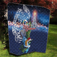 New Zealand Merry Christmas Quilt Maori Tribal Pattern with Xmas Tui Bird LT03 - Polynesian Pride