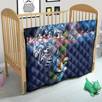 New Zealand Merry Christmas Quilt Maori Tribal Pattern with Xmas Tui Bird LT03 - Polynesian Pride