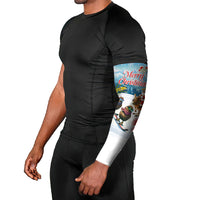 New Zealand and Australia Merry Christmas Arm Sleeves Kiwi Birds Skiing and Koala Santa Riding Kangaroo