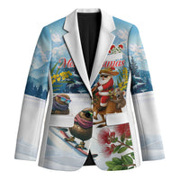 New Zealand and Australia Merry Christmas Blazer Kiwi Birds Skiing and Koala Santa Riding Kangaroo