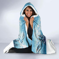 New Zealand and Australia Merry Christmas Hooded Blanket Kiwi Birds Skiing and Koala Santa Riding Kangaroo
