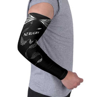 New Zealand Rugby Custom Arm Sleeves Aotearoa Armour Blacks Silver Ferns - Polynesian Pride