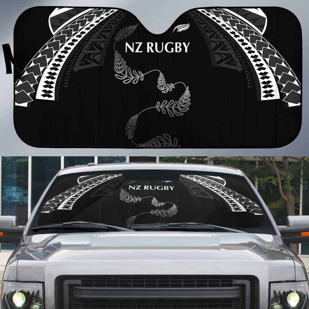 New Zealand Rugby Auto Sun Shade Aotearoa Armour Blacks Silver Ferns - Polynesian Pride