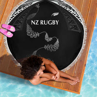 New Zealand Rugby Beach Blanket Aotearoa Armour Blacks Silver Ferns - Polynesian Pride