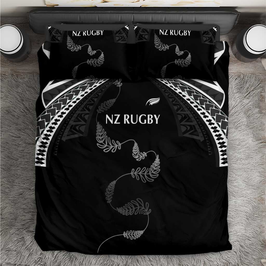 New Zealand Rugby Bedding Set Aotearoa Armour Blacks Silver Ferns - Polynesian Pride