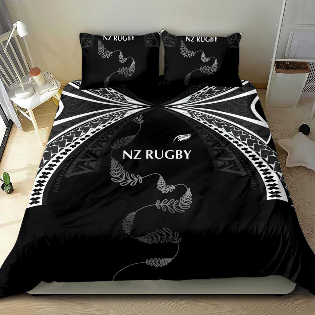 New Zealand Rugby Bedding Set Aotearoa Armour Blacks Silver Ferns - Polynesian Pride