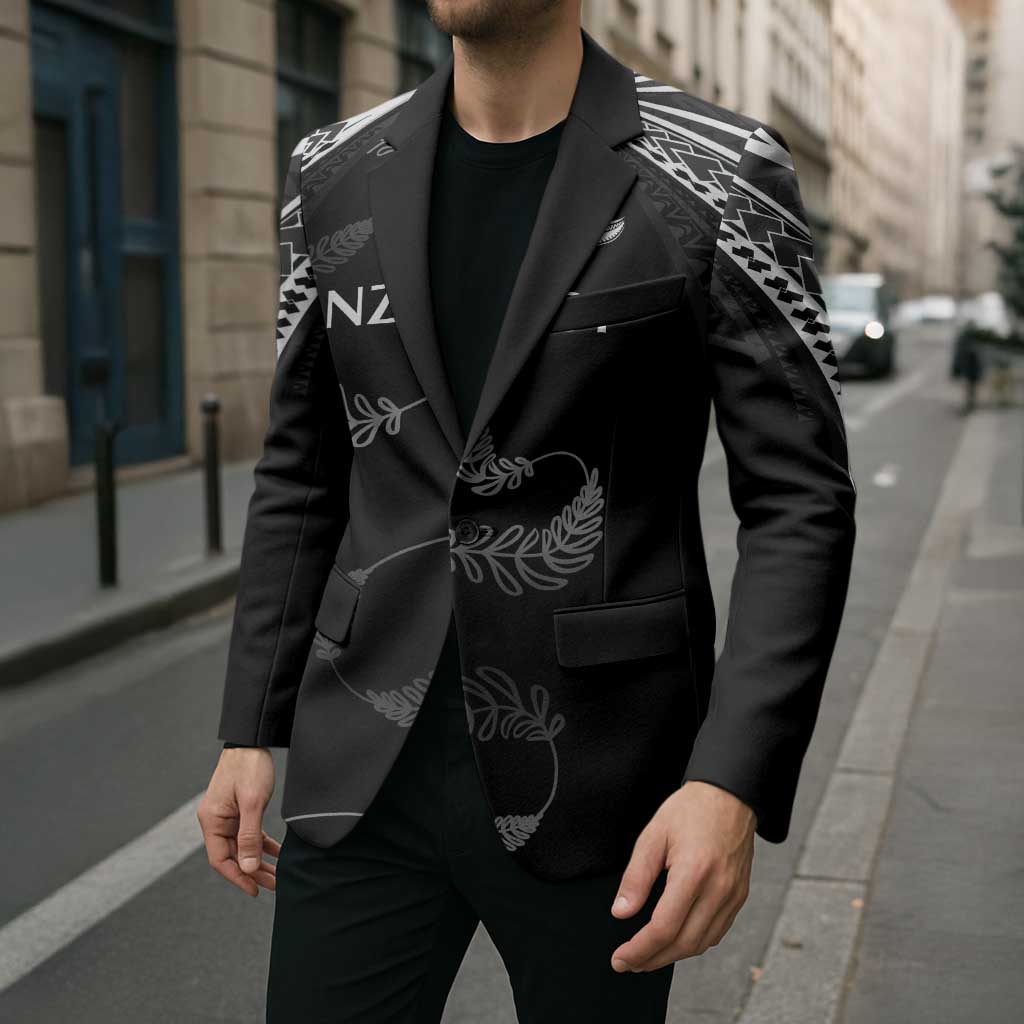 New Zealand Rugby Custom Blazer Aotearoa Armour Blacks Silver Ferns - Polynesian Pride