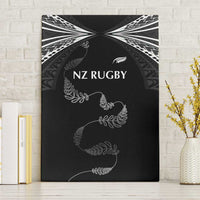 New Zealand Rugby Canvas Wall Art Aotearoa Armour Blacks Silver Ferns - Polynesian Pride