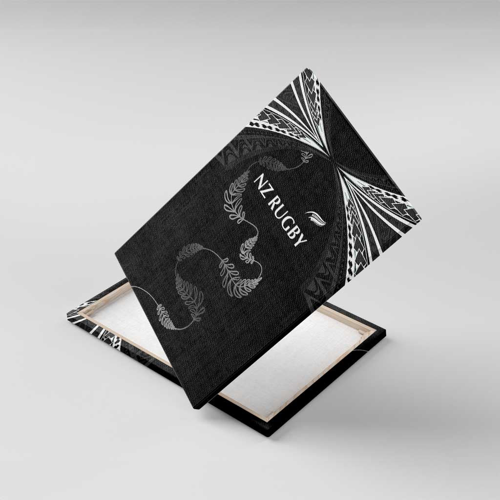 New Zealand Rugby Canvas Wall Art Aotearoa Armour Blacks Silver Ferns - Polynesian Pride