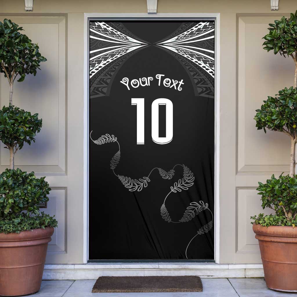 New Zealand Rugby Custom Door Cover Aotearoa Armour Blacks Silver Ferns - Polynesian Pride