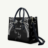 New Zealand Rugby Leather Bag Aotearoa Armour Blacks Silver Ferns - Polynesian Pride
