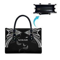 New Zealand Rugby Leather Bag Aotearoa Armour Blacks Silver Ferns - Polynesian Pride