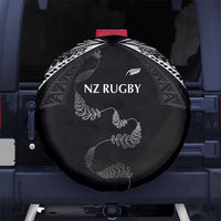 New Zealand Rugby Spare Tire Cover Aotearoa Armour Blacks Silver Ferns - Polynesian Pride