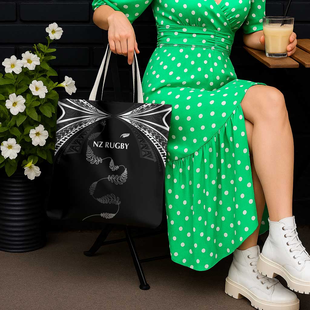 New Zealand Rugby Tote Bag Aotearoa Armour Blacks Silver Ferns - Polynesian Pride