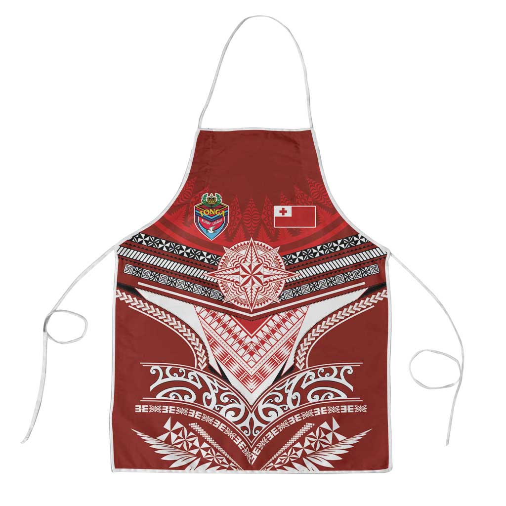 Tonga Rugby Apron Mana o Tonga-Tribal Heritage Edition Red Color - Polynesian Pride