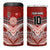 Tonga Rugby Custom 4 in 1 Can Cooler Tumbler Mana o Tonga-Tribal Heritage Edition Red Color - Polynesian Pride