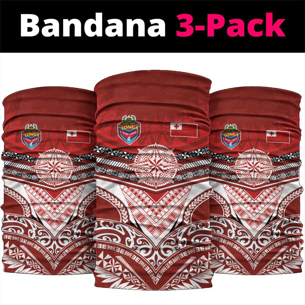 Tonga Rugby Neck Gaiter Mana o Tonga-Tribal Heritage Edition Red Color - Polynesian Pride