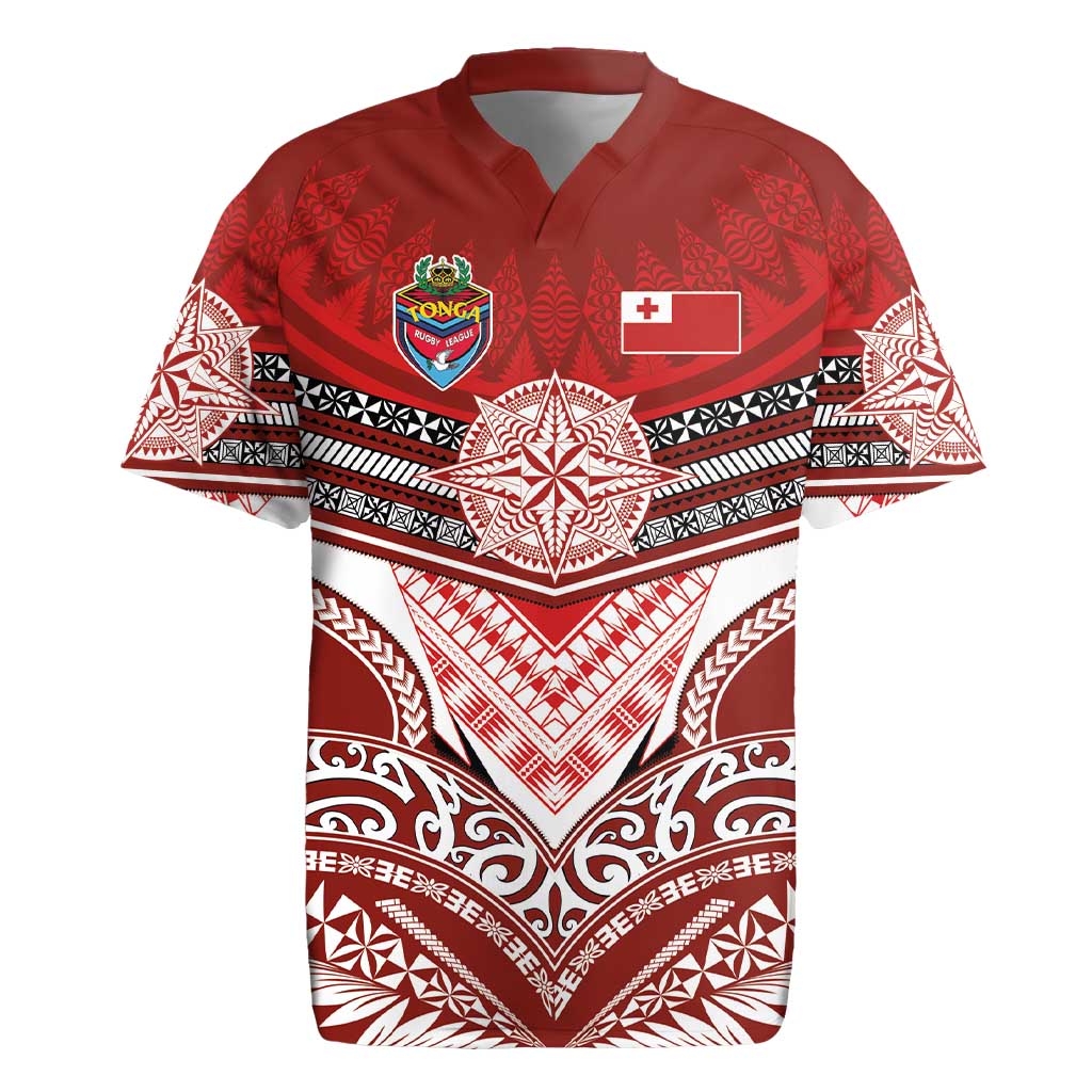Tonga Rugby Custom Rugby Jersey Mana o Tonga-Tribal Heritage Edition Red Color - Polynesian Pride