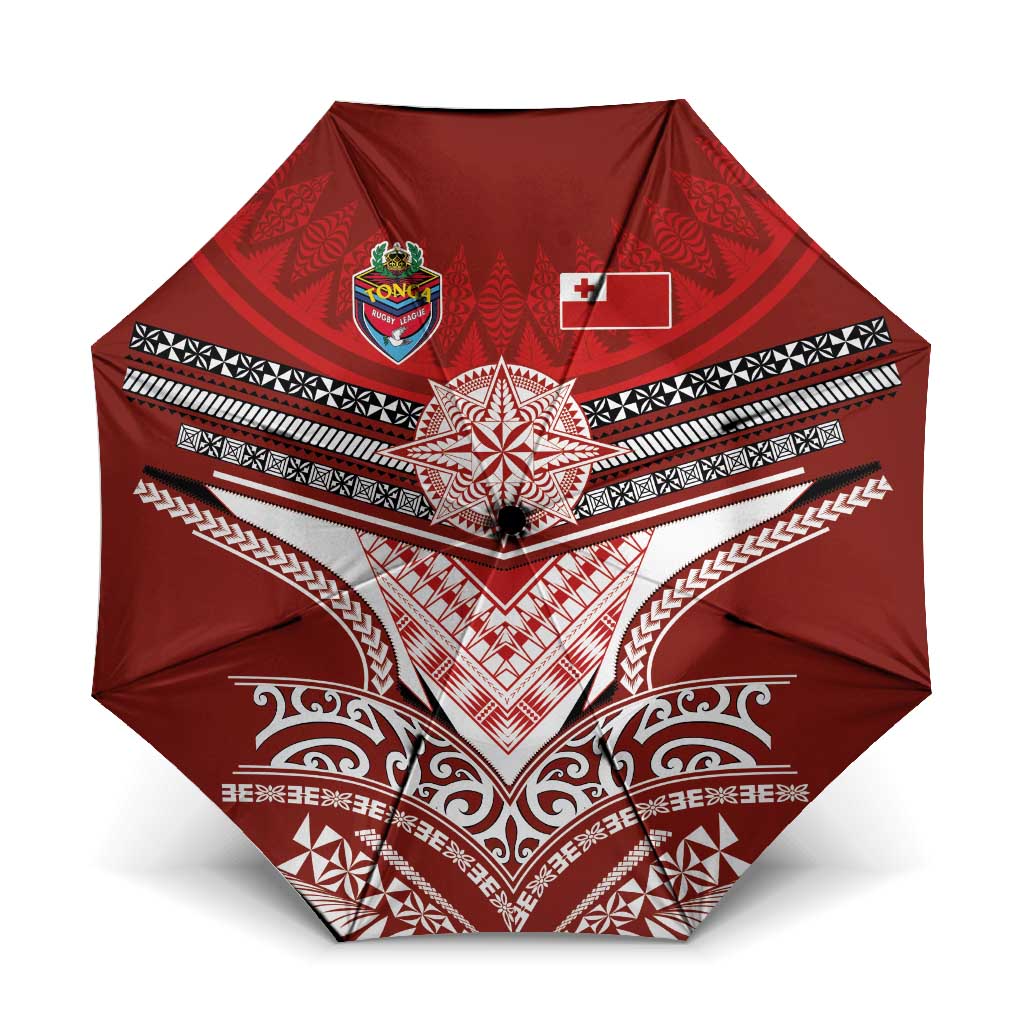 Tonga Rugby Umbrella Mana o Tonga-Tribal Heritage Edition Red Color - Polynesian Pride