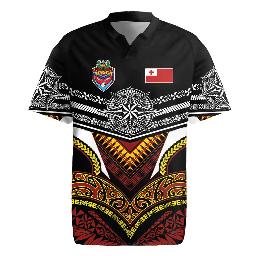 Tonga Rugby Custom Rugby Jersey Mana o Tonga-Tribal Heritage Edition Black Color - Polynesian Pride