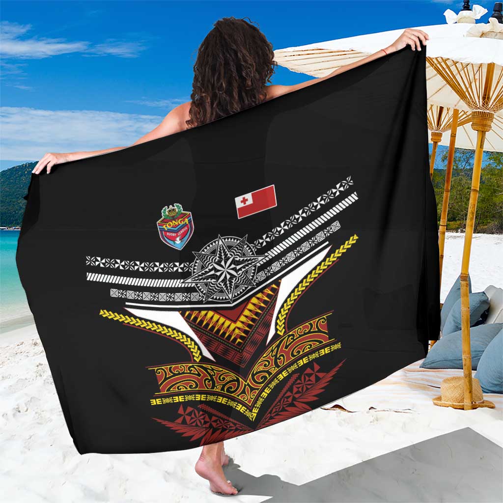 Tonga Rugby Sarong Mana o Tonga-Tribal Heritage Edition Black Color - Polynesian Pride