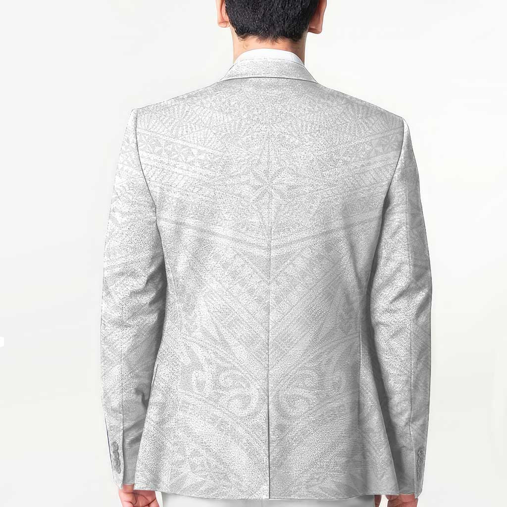 Tonga White Sunday Blazer Tongan Tribal Heritage Tattoos - Polynesian Pride