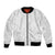Tonga White Sunday Bomber Jacket Tongan Tribal Heritage Tattoos - Polynesian Pride