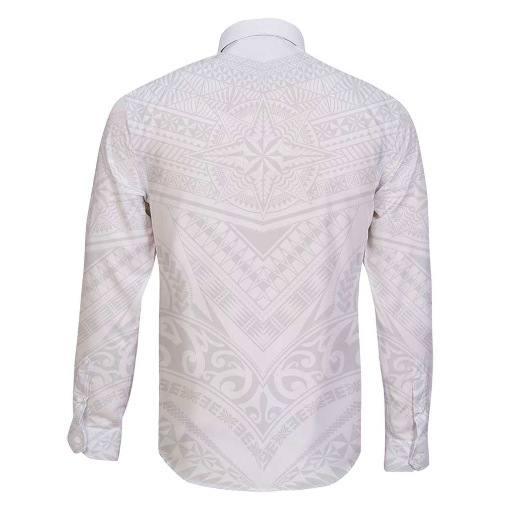 Tonga White Sunday Family Matching Summer Maxi Dress and Hawaiian Shirt Tongan Tribal Heritage Tattoos - Polynesian Pride