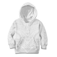 Tonga White Sunday Kid Hoodie Tongan Tribal Heritage Tattoos - Polynesian Pride