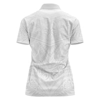 Tonga White Sunday Women Polo Shirt Tongan Tribal Heritage Tattoos - Polynesian Pride