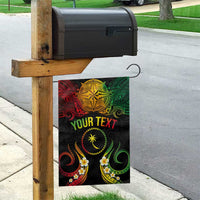 Personalised Chuuk Independence Day Garden Flag Polynesian Tattoo and Plumeria Reggae Color