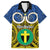 Vanuatu Tafea Province Kid Hawaiian Shirt Pig Tusk Mix Maori Pattern and Namele Leaf LT03 Kid Blue - Polynesian Pride