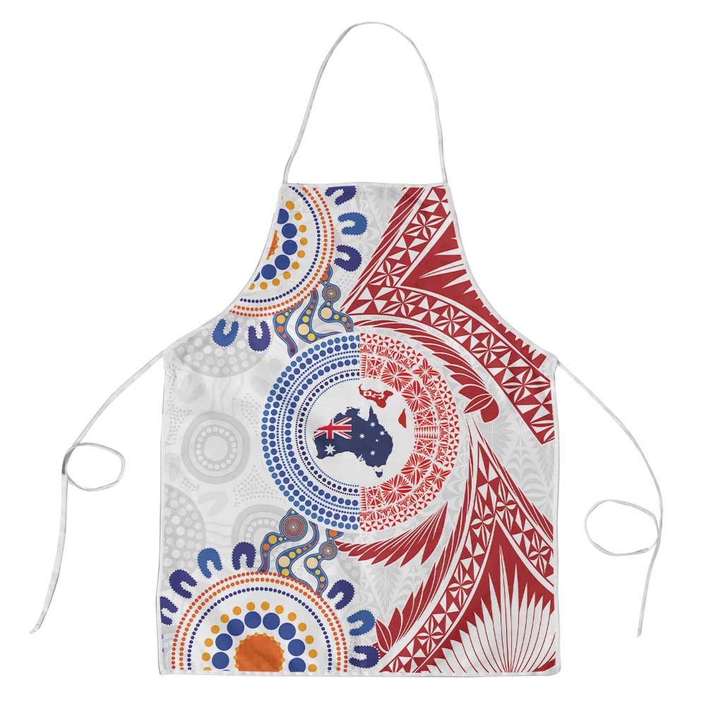 Tongan and Australian Culture Together Apron Ngatu Art Tribal Aboriginal Tattoo Pattern - Polynesian Pride