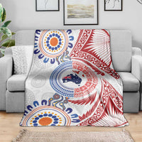 Tongan and Australian Culture Together Blanket Ngatu Art Tribal Aboriginal Tattoo Pattern - Polynesian Pride