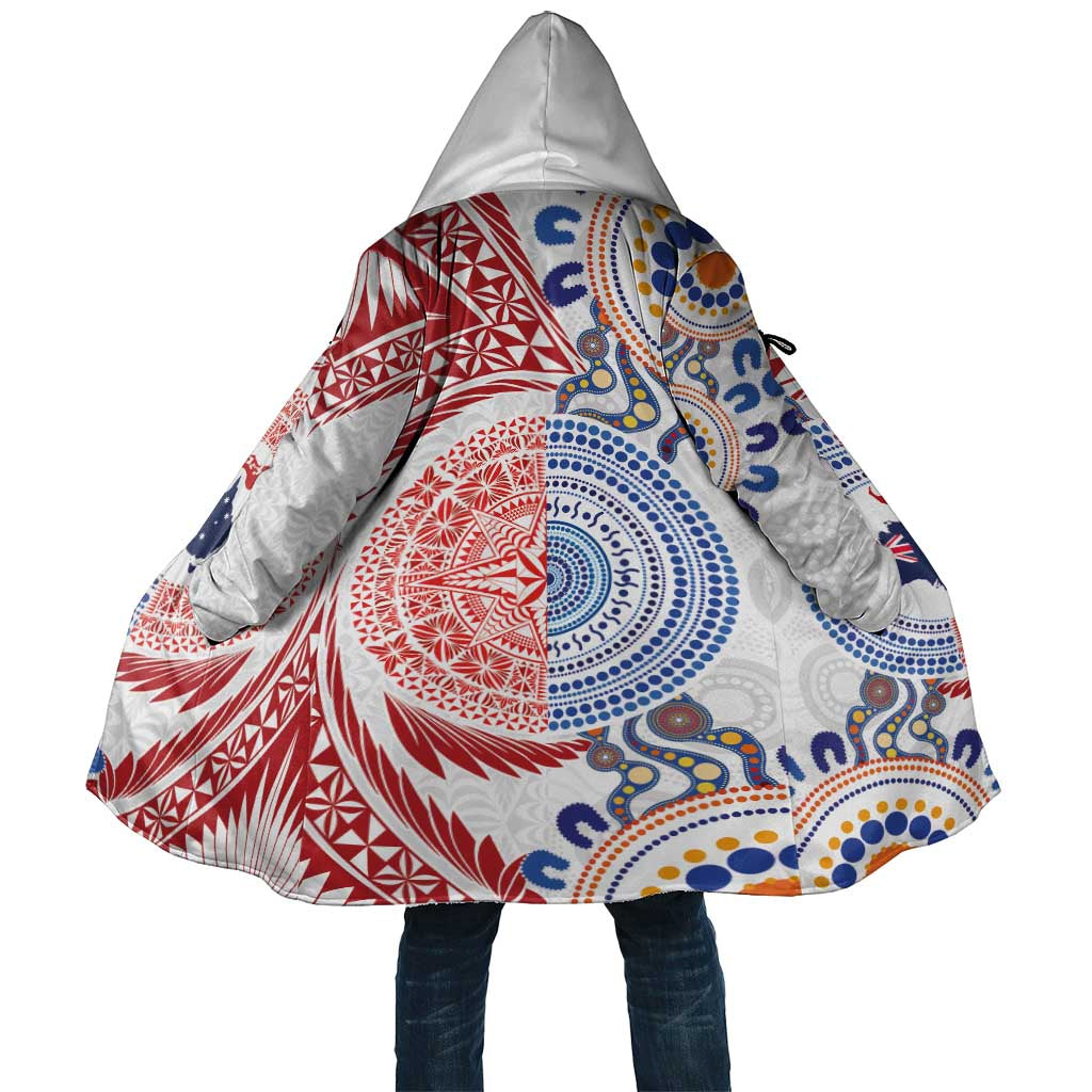 Tongan and Australian Culture Together Cloak Ngatu Art Tribal Aboriginal Tattoo Pattern - Polynesian Pride