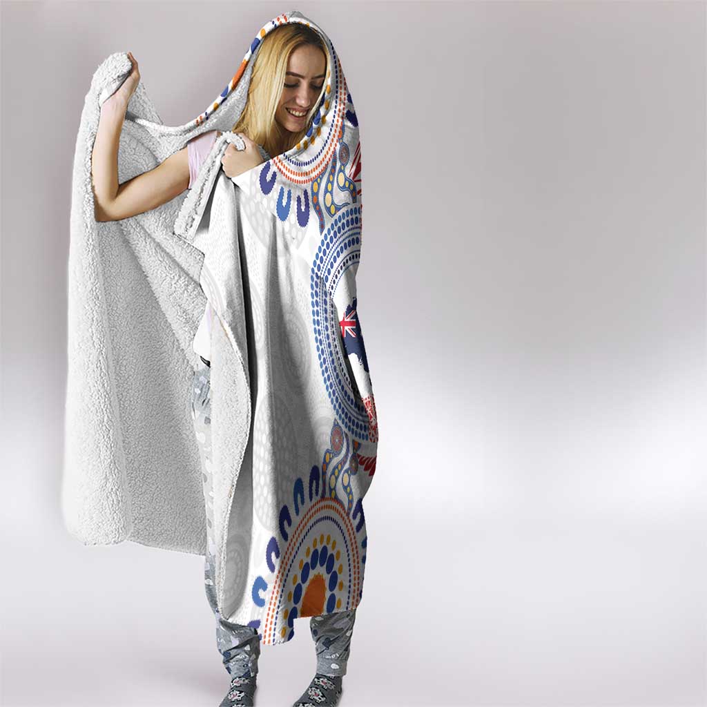 Tongan and Australian Culture Together Hooded Blanket Ngatu Art Tribal Aboriginal Tattoo Pattern - Polynesian Pride