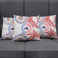 Tongan and Australian Culture Together Pillow Cover Ngatu Art Tribal Aboriginal Tattoo Pattern - Polynesian Pride
