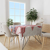 Tongan and Australian Culture Together Tablecloth Ngatu Art Tribal Aboriginal Tattoo Pattern - Polynesian Pride