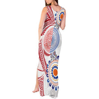 Tongan and Australian Culture Together Tank Maxi Dress Ngatu Art Tribal Aboriginal Tattoo Pattern - Polynesian Pride
