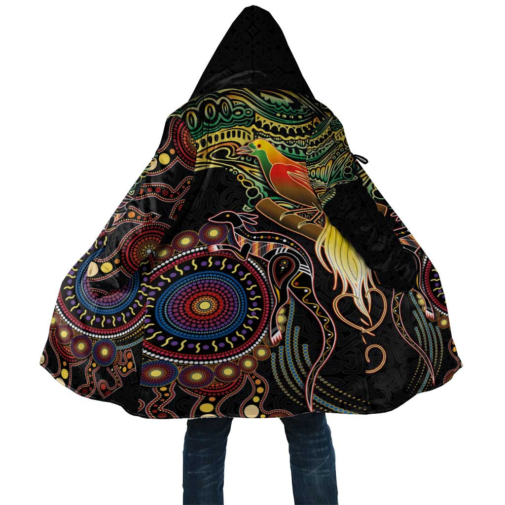 Papua New Guinea and Australia Together Cloak Bird of Paradise and Kangaroo Melanesian Aboriginal Motifs - Polynesian Pride