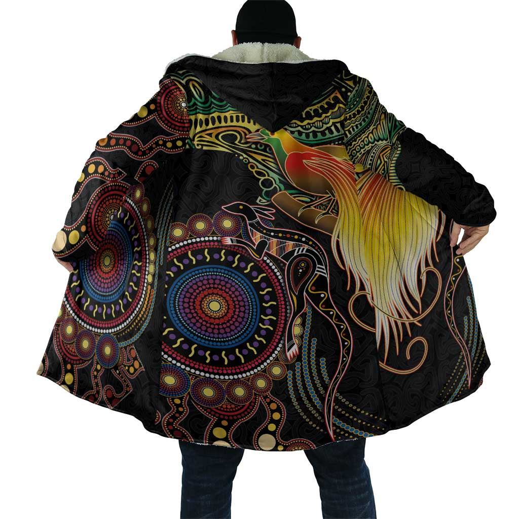 Papua New Guinea and Australia Together Cloak Bird of Paradise and Kangaroo Melanesian Aboriginal Motifs - Polynesian Pride