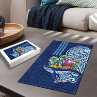 Hawaiian Mele Kalikimaka Puzzle Funny Santa on Whale Island with Kakau Tattoos - Polynesian Pride