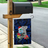 Custom Guam Christmas Garden Flag Santa Gift Latte Stone and Sea Turle Mix Hibiscus Chamorro Blue Style LT03