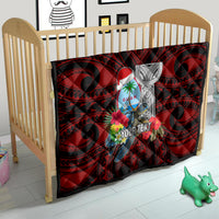 Custom Guam Christmas Quilt Santa Gift Latte Stone and Sea Turle Mix Hibiscus Chamorro Red Style LT03 - Polynesian Pride