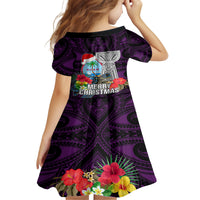 Guam Christmas Family Matching Long Sleeve Bodycon Dress and Hawaiian Shirt Santa Gift Latte Stone and Sea Turle Mix Hibiscus Chamorro Pink Style LT03 - Polynesian Pride